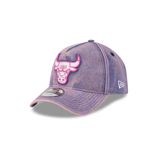 NEW ERA Chicago Bulls 9FORTY A-Frame Snapback Cap - Pink Acid Denim