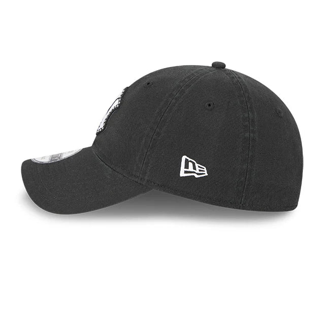 NEW ERA New York Yankees Studded 9TWENTY Strapback Cap - Black/Black UV
