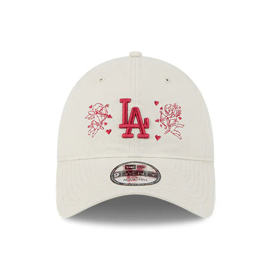 NEW ERA Los Angeles Dodgers Valentines 9TWENTY Strapback Cap - Stone/Scarlet