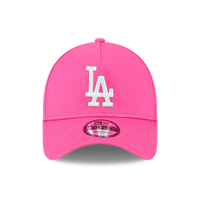 NEW ERA Los Angeles Dodgers Burst Pink 9FORTY A-Frame Snapback Cap - Fuchsia/Grey