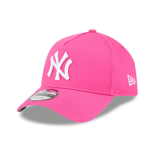 NEW ERA New York Yankees Burst Pink 9FORTY A-Frame Snapback Cap - Fuchsia/Grey