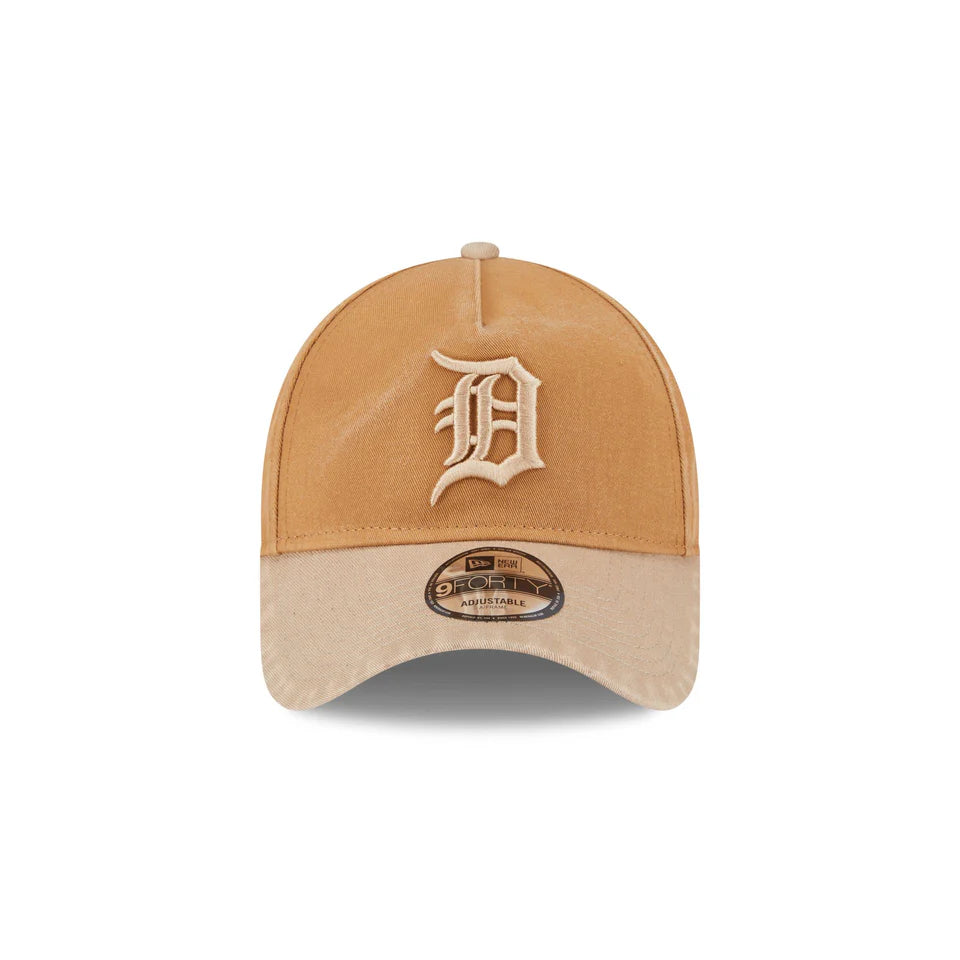 NEW ERA Detroit Tigers Washed Earthtones 9FORTY A-Frame Snapback Cap - Wheat/Grey UV
