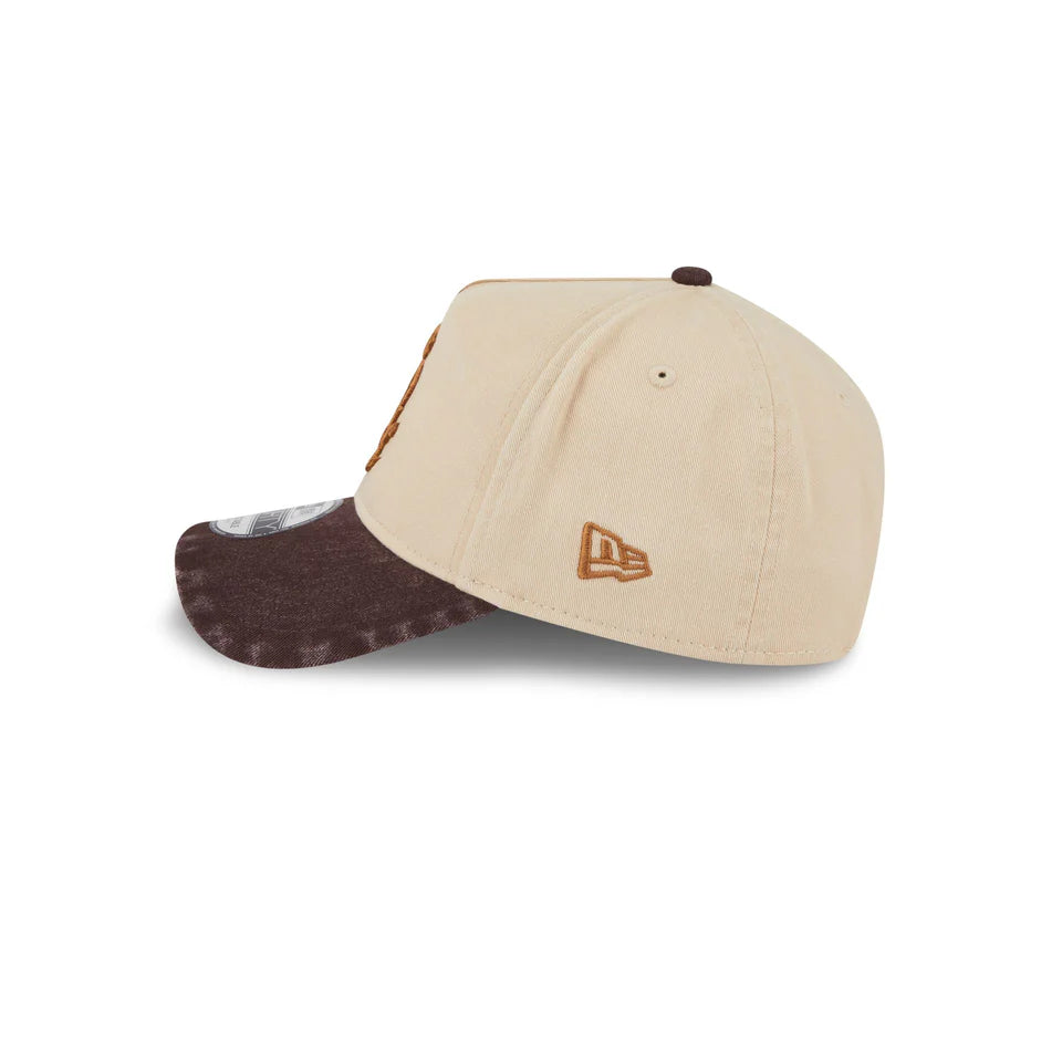 NEW ERA Chicago White Sox Washed Earthtones 9FORTY A-Frame Snapback Cap - Oatmilk/Grey UV