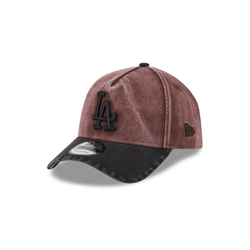 NEW ERA Los Angeles Dodges Washed Earthtones 9FORTY A-Frame Snapback Cap - Chocolate Sauce/Grey UV