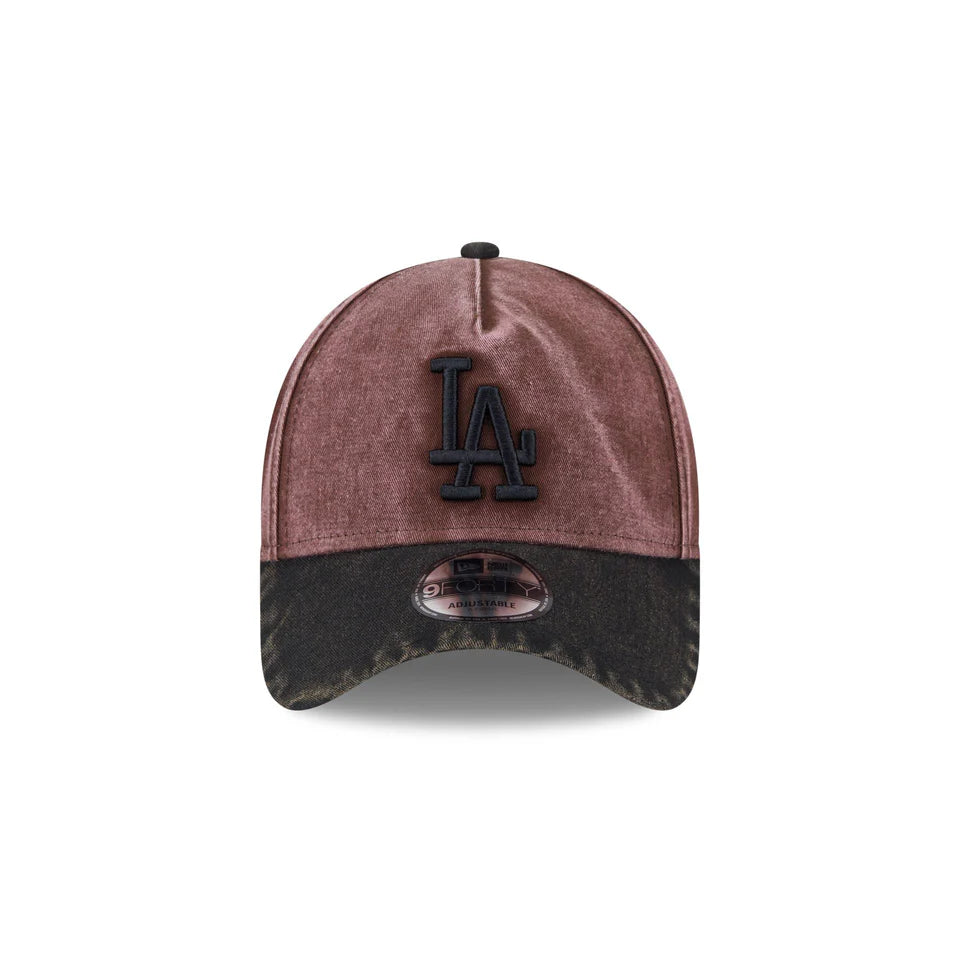 NEW ERA Los Angeles Dodges Washed Earthtones 9FORTY A-Frame Snapback Cap - Chocolate Sauce/Grey UV
