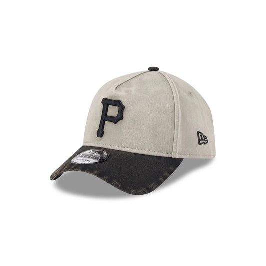 NEW ERA Pittsburgh Pirates Washed Earthtones 9FORTY A-Frame Snapback Cap - Pebble/Grey UV