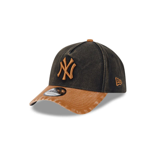 NEW ERA New York Yankees Washed Earthtones 9FORTY A-Frame Snapback Cap - Black/Grey UV