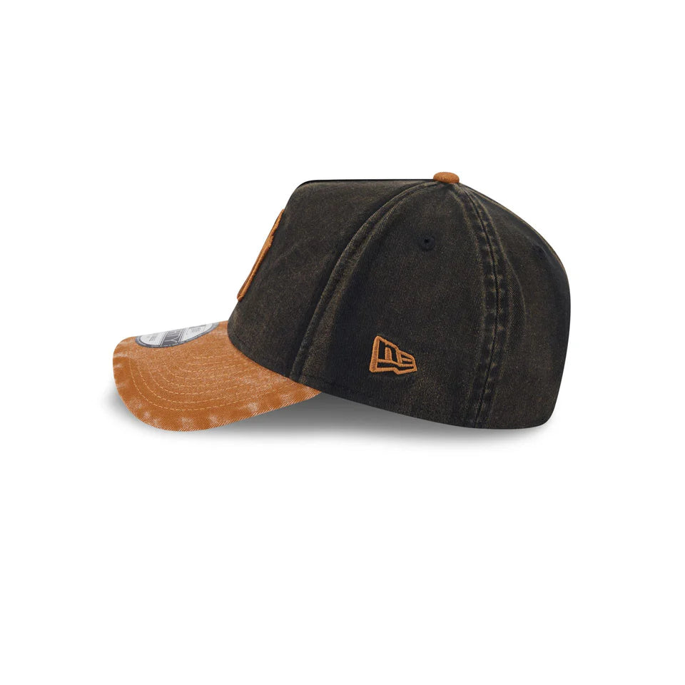 NEW ERA New York Yankees Washed Earthtones 9FORTY A-Frame Snapback Cap - Black/Grey UV