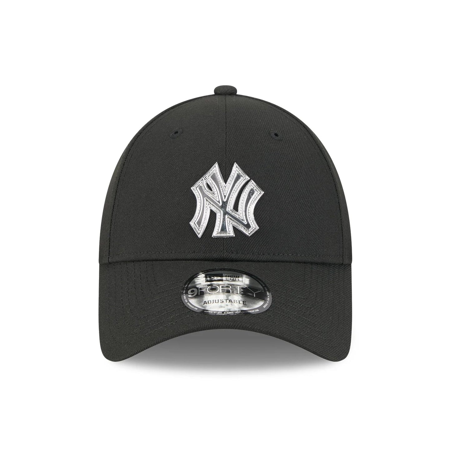 NEW ERA New York Yankees Liquid Metal 9FORTY Snapback Cap - Black/Black UV