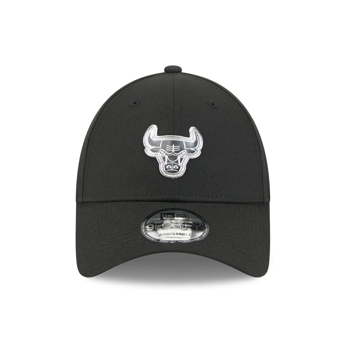 NEW ERA Chicago Bulls Liquid Metal 9FORTY Snapback Cap - Black/Black UV