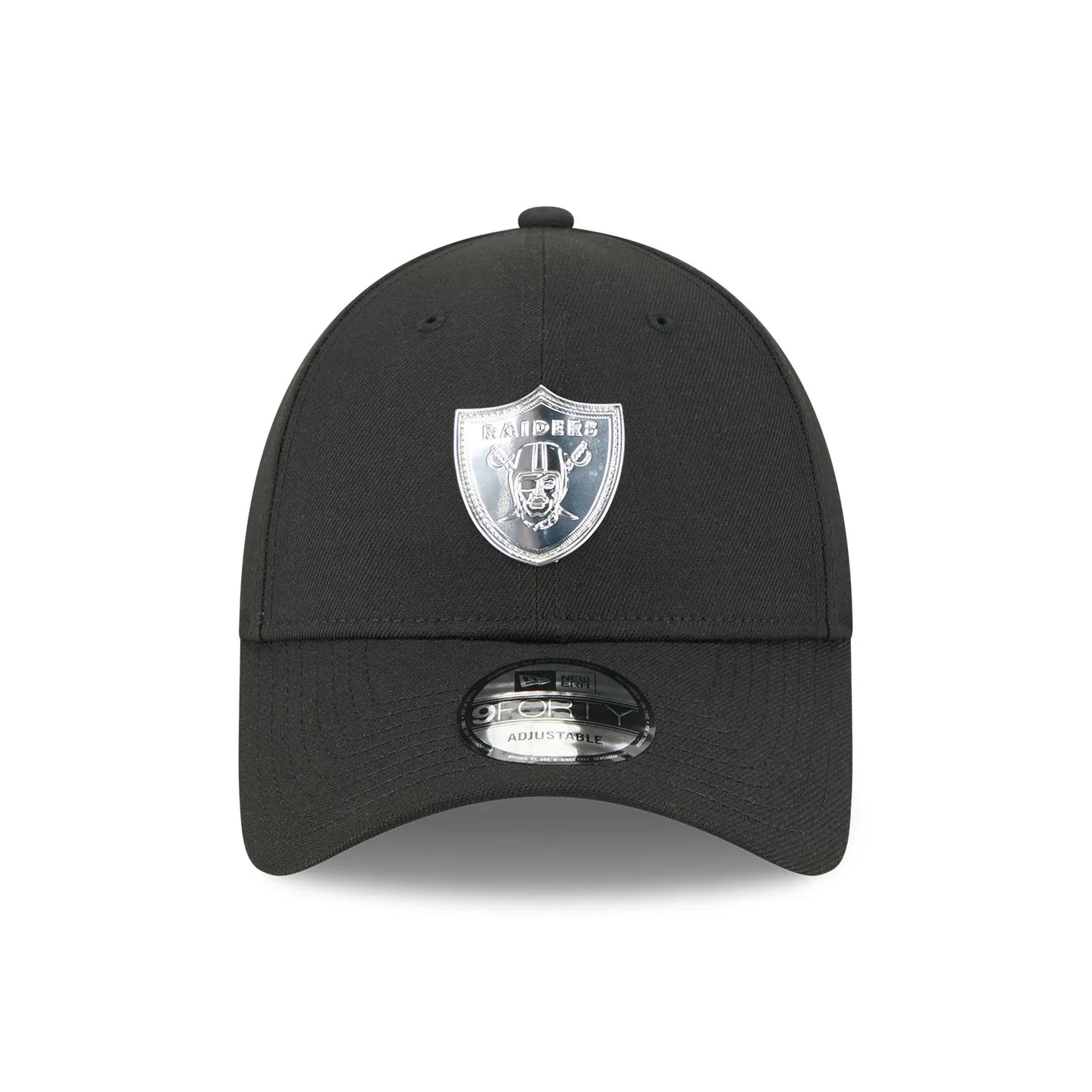 NEW ERA Las Vegas Raiders Liquid Metal 9FORTY Snapback Cap - Black/Black UV
