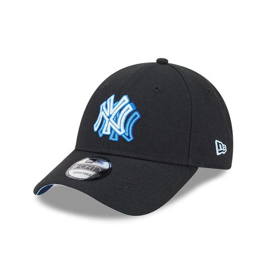 NEW ERA New York Yankees Neon 9FORTY Snapback Cap - Black/Blue