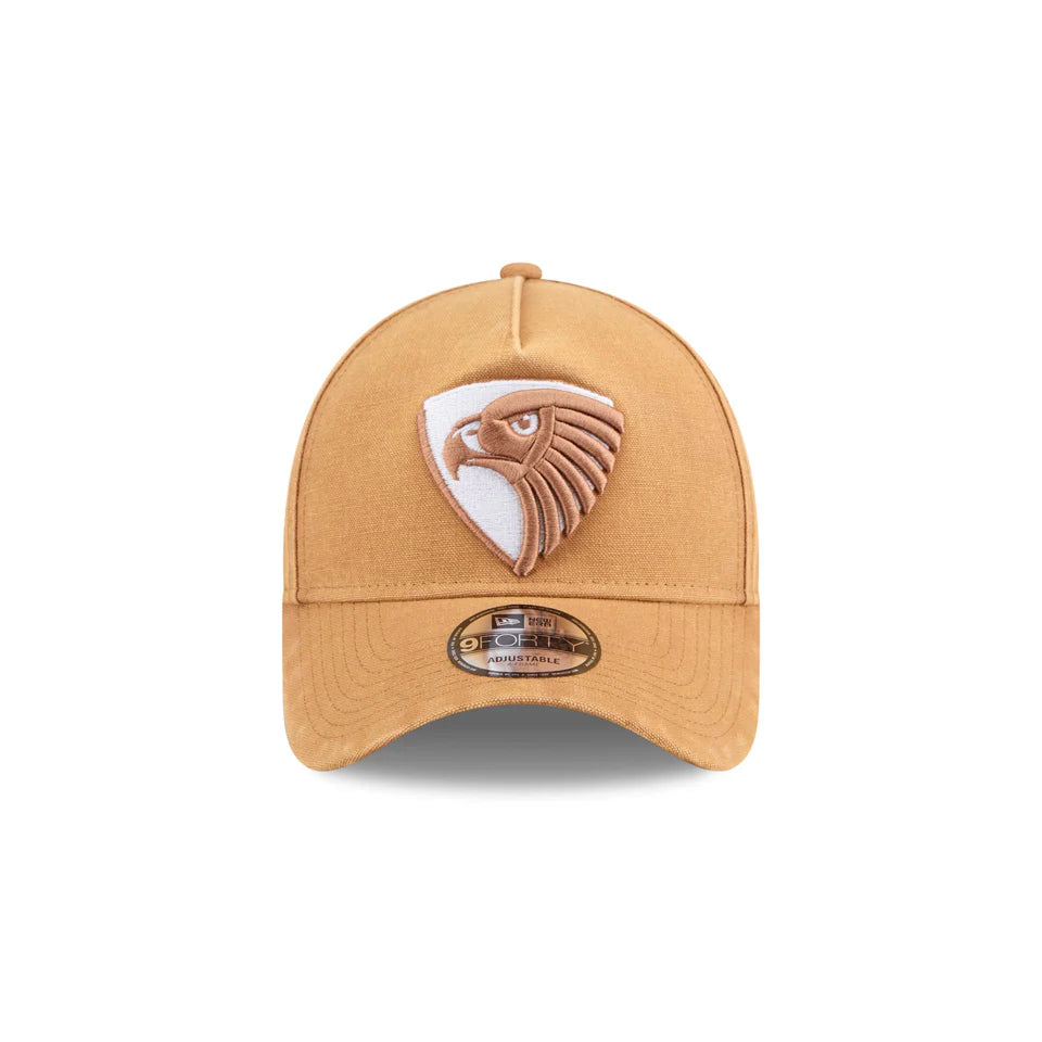 NEW ERA Hawthorn Canvas 9FORTY A-Frame Snapback Cap - Light Bronze/White