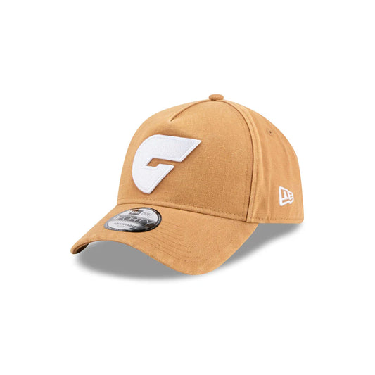 NEW ERA GWS Giants Canvas 9FORTY A-Frame Snapback Cap - Light Bronze/White