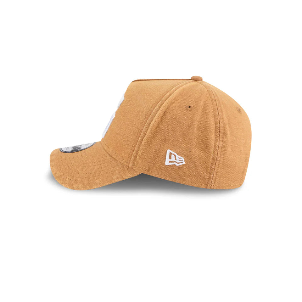 NEW ERA Geelong Cats Canvas 9FORTY A-Frame Snapback Cap - Light Bronze/White