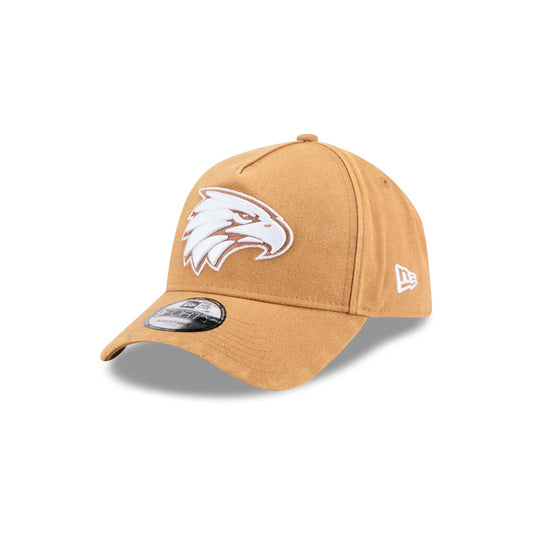 NEW ERA West Coast Eagles Canvas 9FORTY A-Frame Snapback Cap - Light Bronze/White