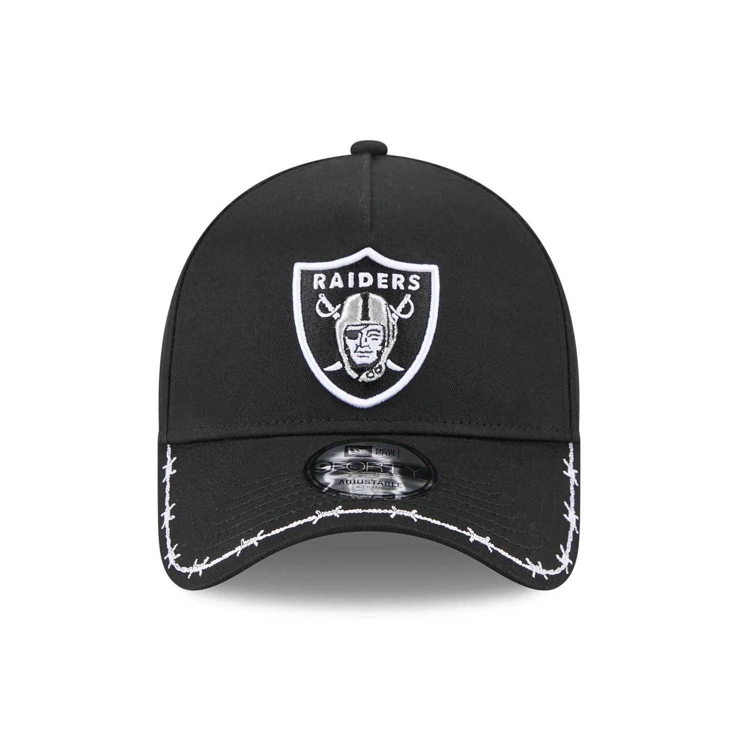 NEW ERA Las Vegas Raiders Barbed Wire Visor 9FORTY A-Frame Snapback Cap - Black/Grey UV