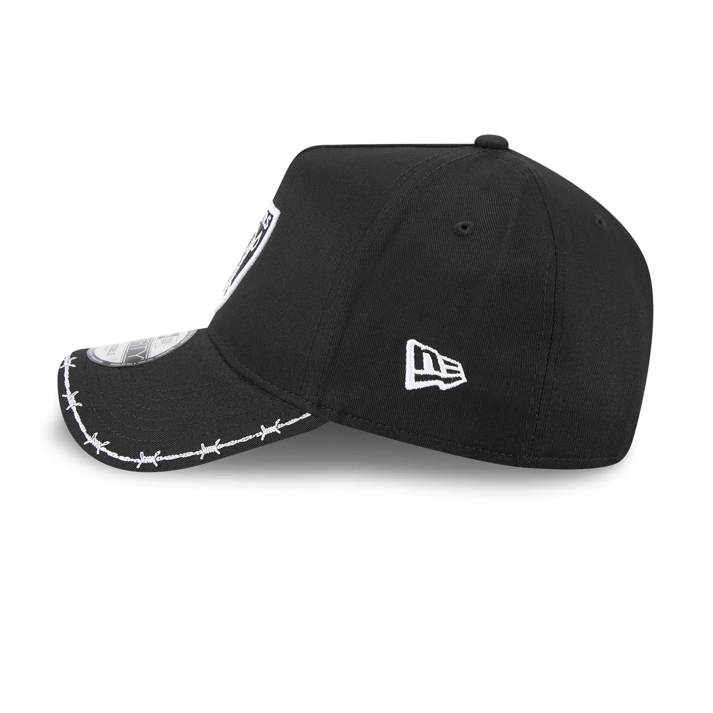 NEW ERA Las Vegas Raiders Barbed Wire Visor 9FORTY A-Frame Snapback Cap - Black/Grey UV