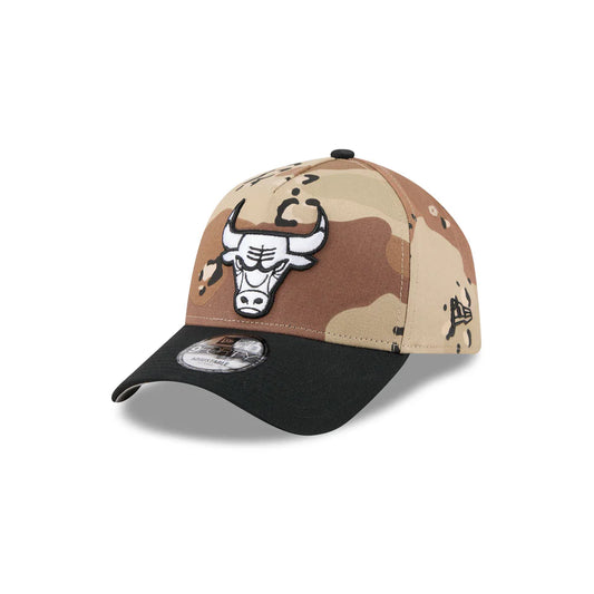 NEW ERA Chicago Bulls Desert Washed 9FORTY A-Frame Snapback Cap - Desert Camo/Black