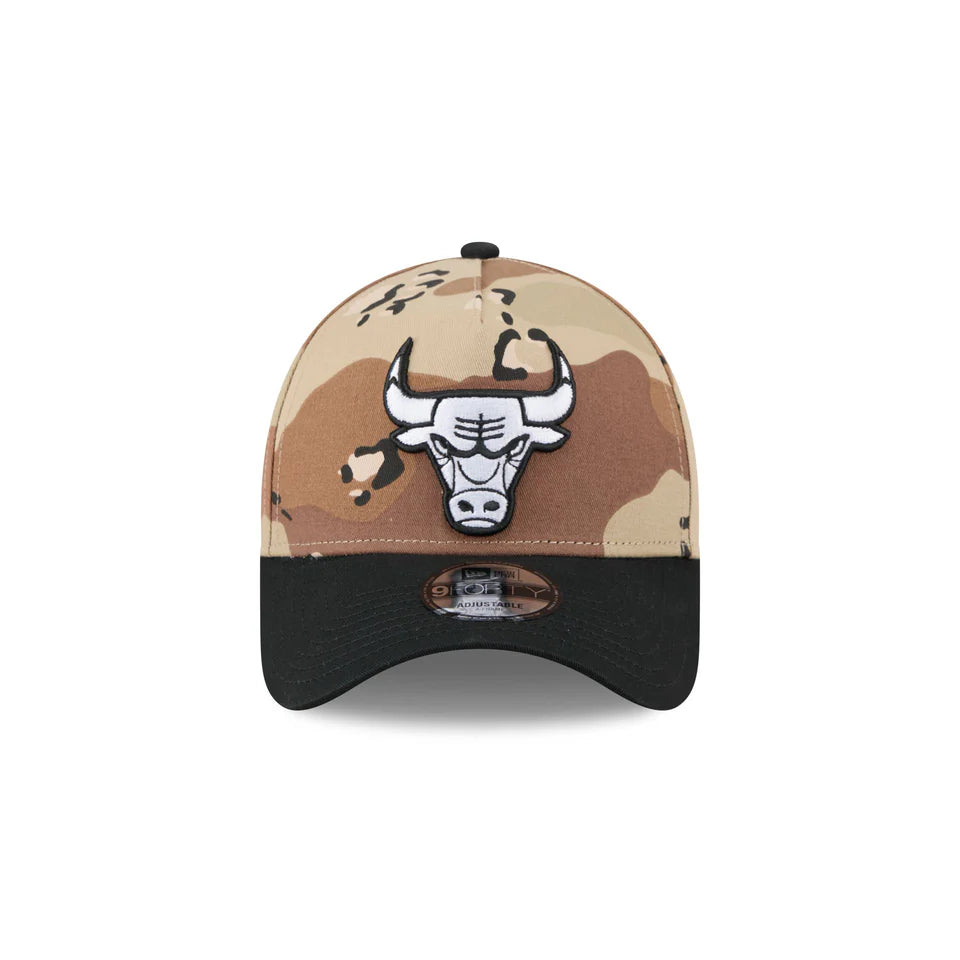 NEW ERA Chicago Bulls Desert Washed 9FORTY A-Frame Snapback Cap - Desert Camo/Black