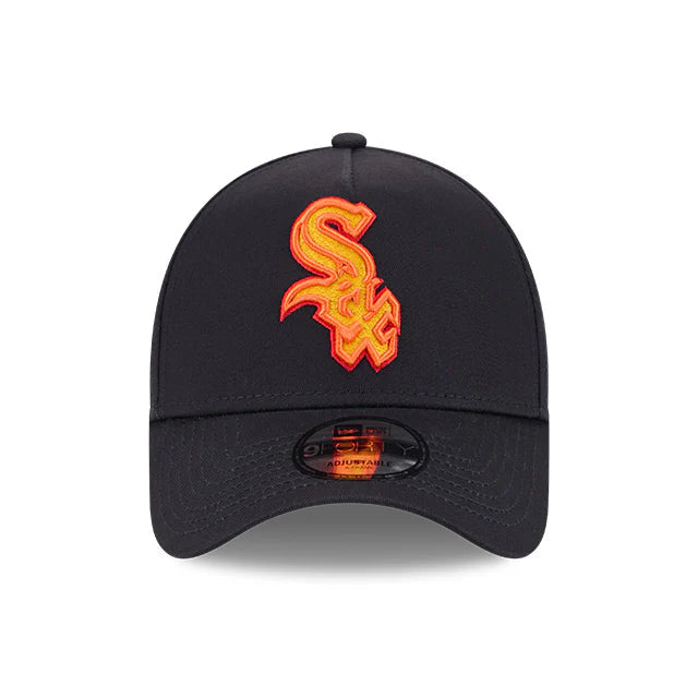 NEW ERA Chicago White Sox Midnight Campfire 9FORTY A-Frame Snapback Cap - Navy/Orange