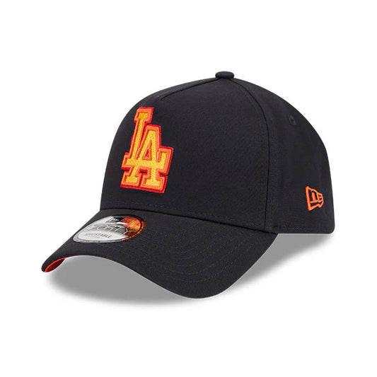 NEW ERA Los Angeles Dodgers Midnight Campfire 9FORTY A-Frame Snapback Cap - Navy/Orange