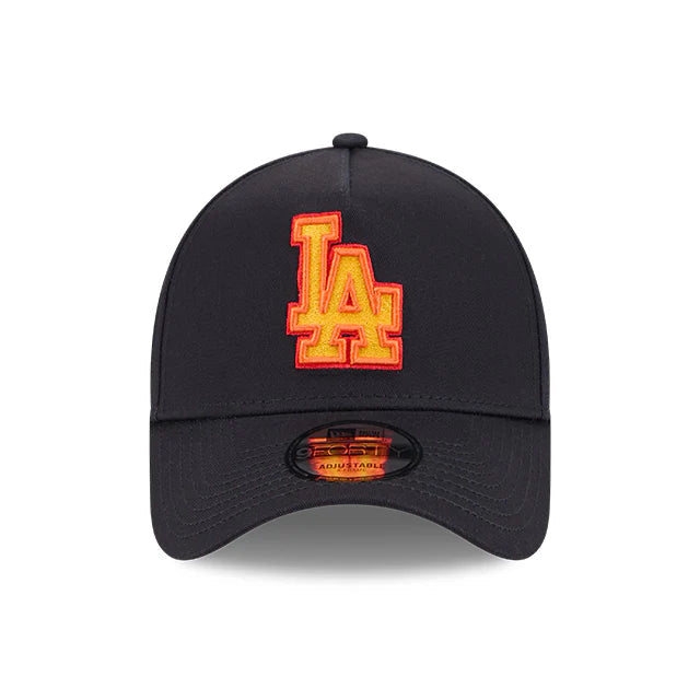 NEW ERA Los Angeles Dodgers Midnight Campfire 9FORTY A-Frame Snapback Cap - Navy/Orange