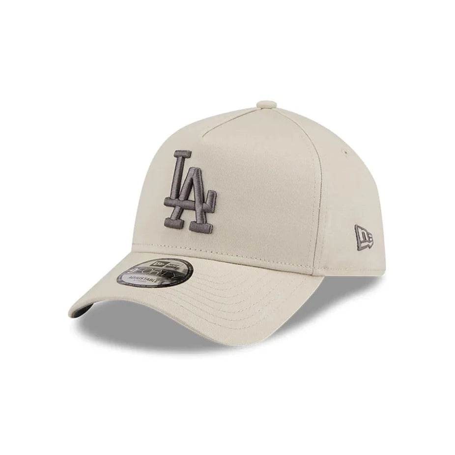 NEW ERA Los Angeles Dodgers Concrete 9FORTY A-Frame Snapback Cap - Stone