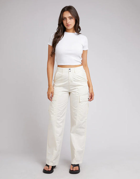 ALL ABOUT EVE Jessie Womens Cargo Pant - Vintage White