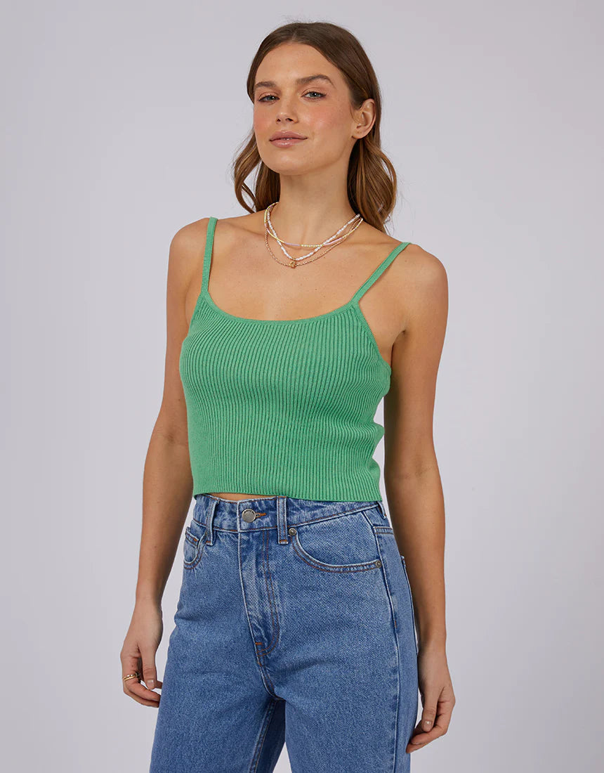 ALL ABOUT EVE Greta Knit Womens Top - Light Green