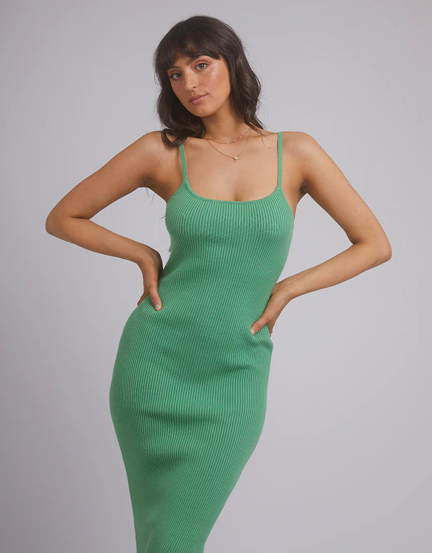 ALL ABOUT EVE Greta Knit Midi Dress - Light Green
