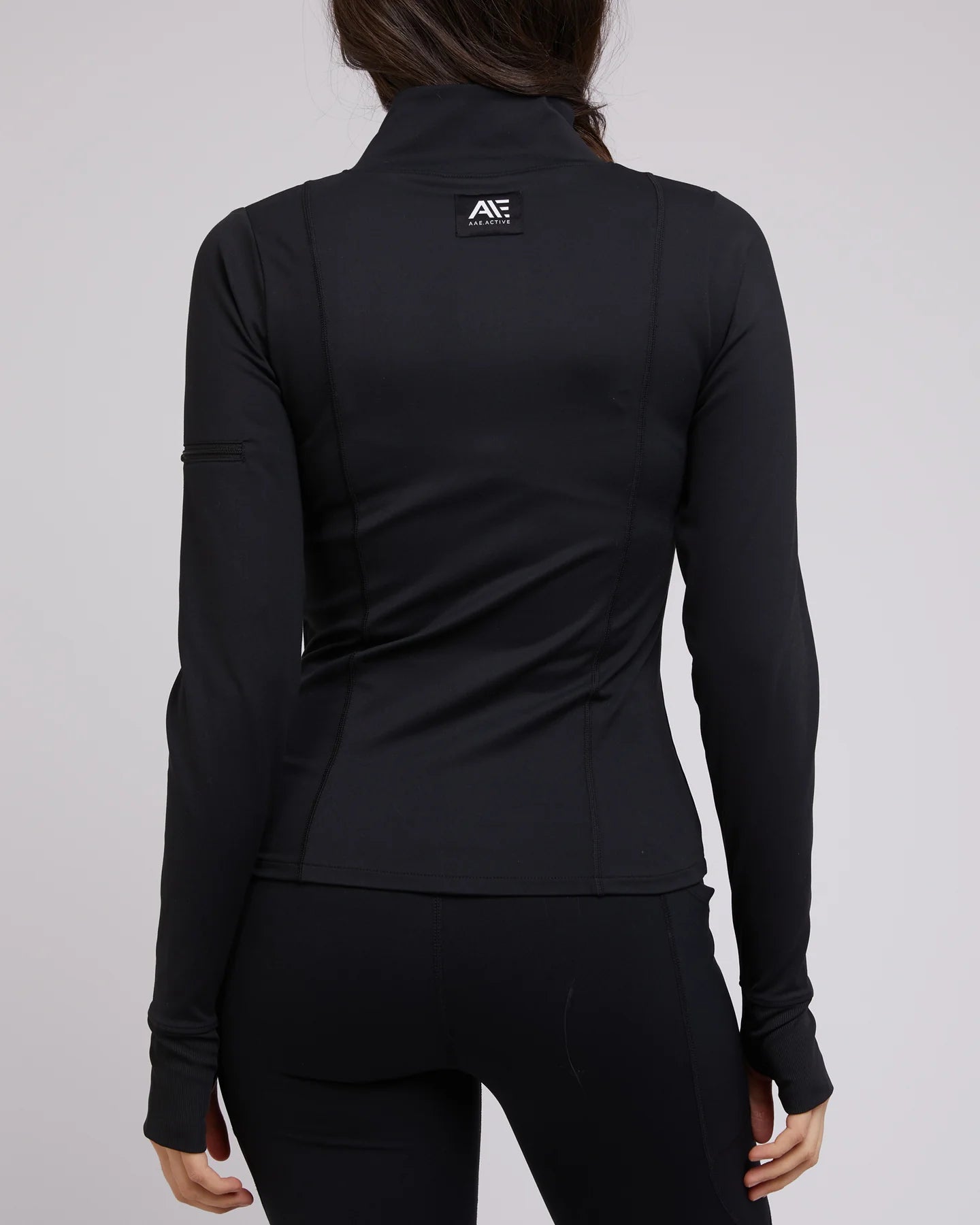 ALL ABOUT EVE Active Womens Zip Crew - Black