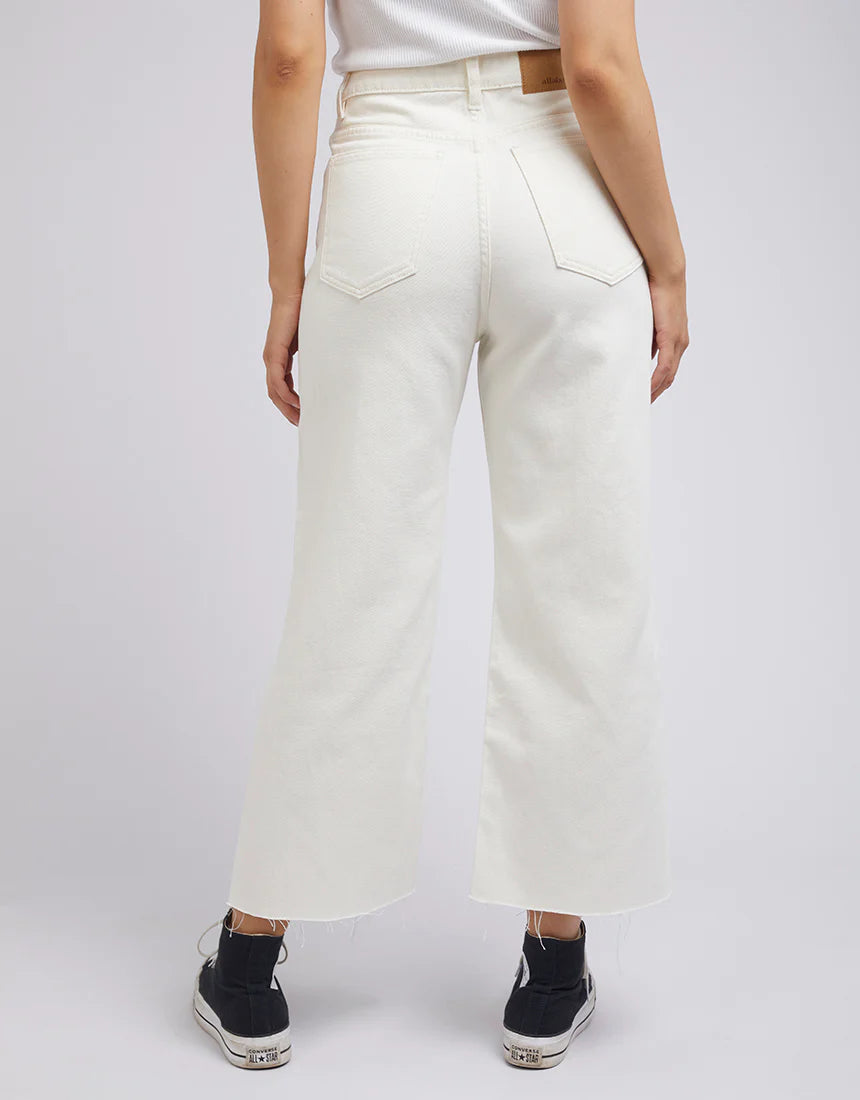 ALL ABOUT EVE Charlie High Rise Wide Leg Womens Jeans - Vintage White