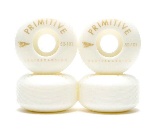 PRIMITIVE 101A Pennant Arch Team 52mm Skateboard Wheels - White