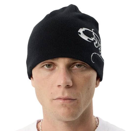 AFENDS Razor Recycled Skull Beanie - Black