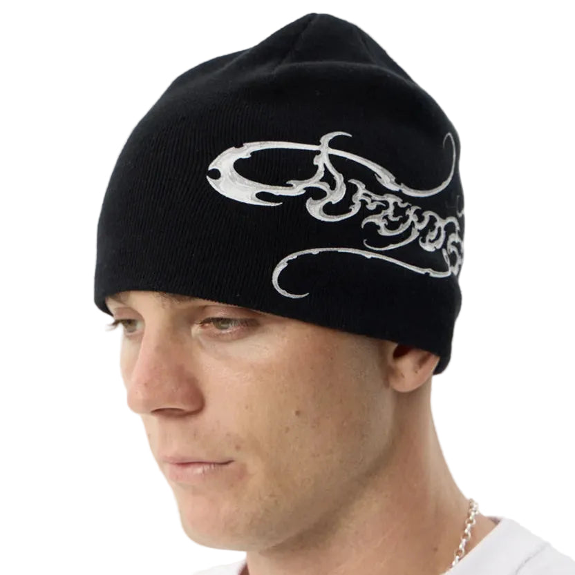 AFENDS Razor Recycled Skull Beanie - Black