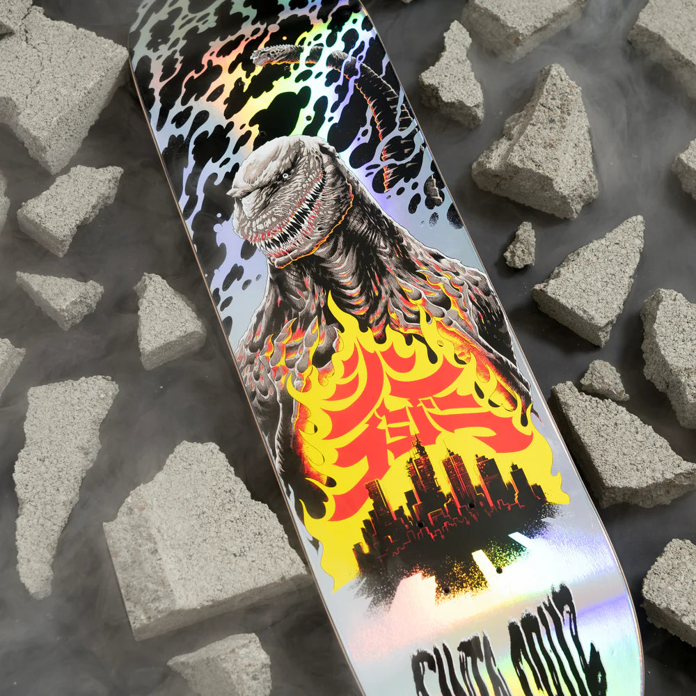 SANTA CRUZ x GODZILLA Shin Knox Firepit 8.5 X 32.2 Deck - Black