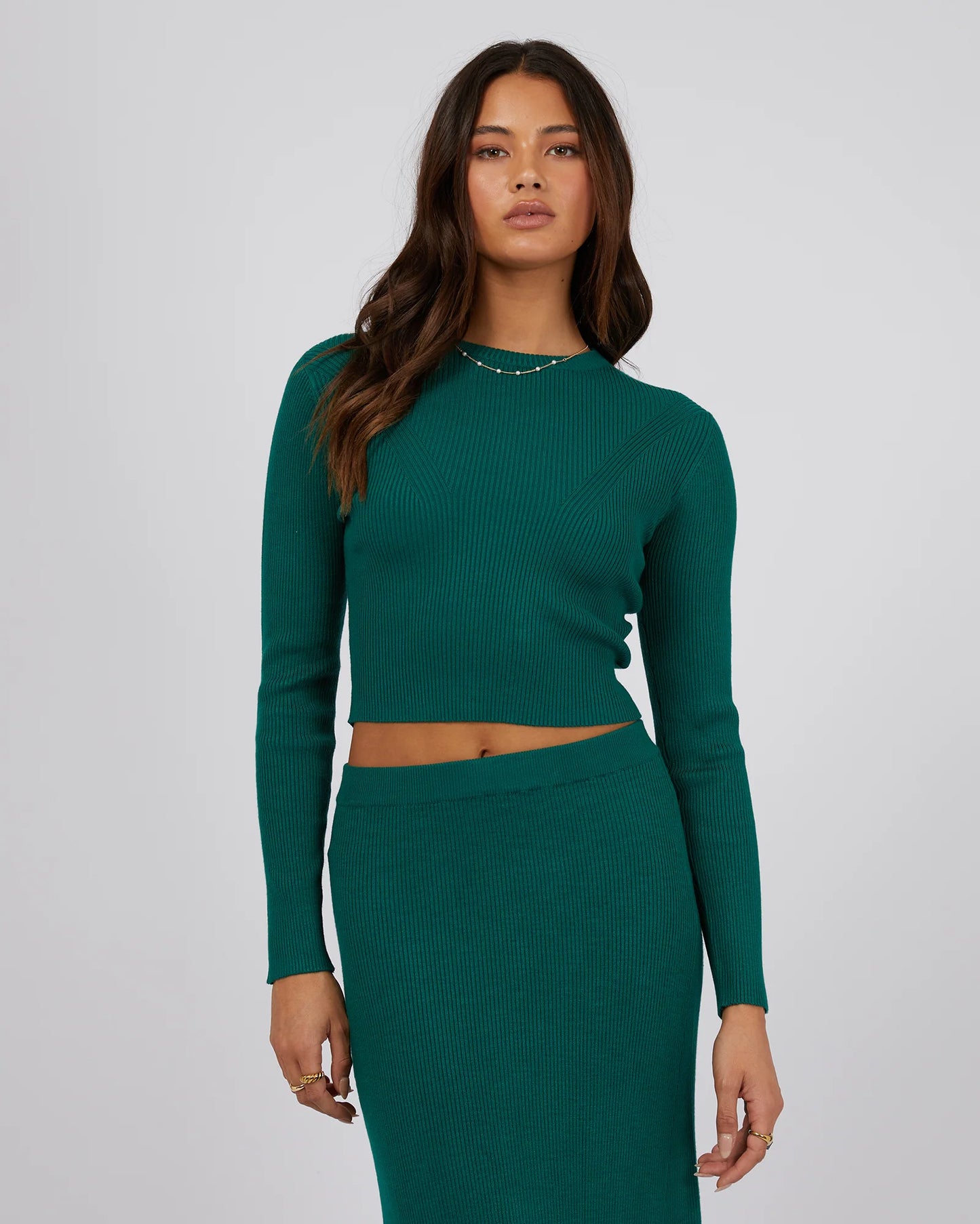 JORGE Karina Knit Womens Top - Emerald