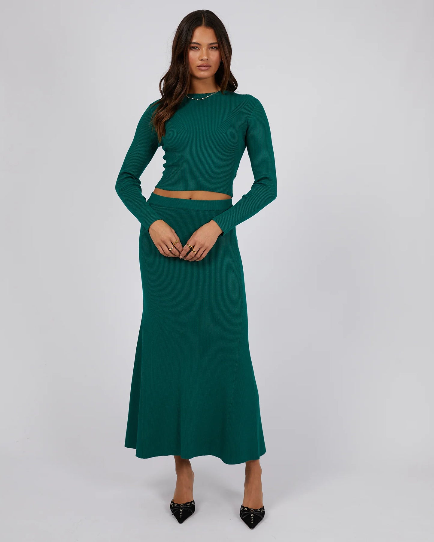 JORGE Karina Knit Womens Top - Emerald