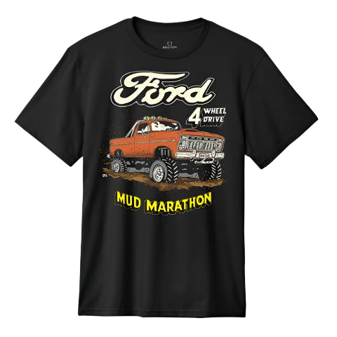 BRIXTON Ford Mud Marathon Mens Tee - Burnt Rubber