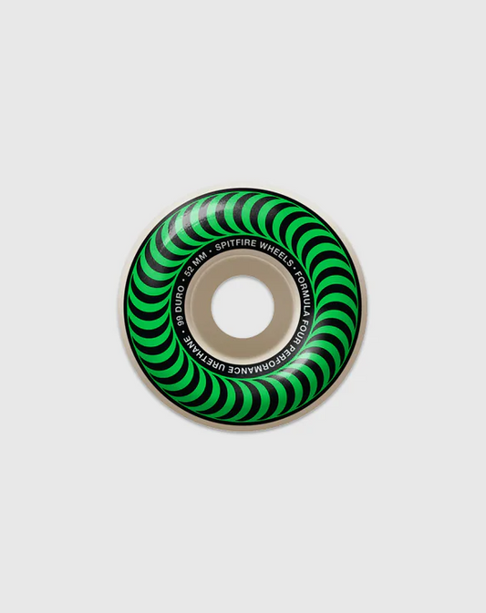 SPITFIRE 101 Formula Four Classic Swirl 52mm Skateboard Wheels - Green