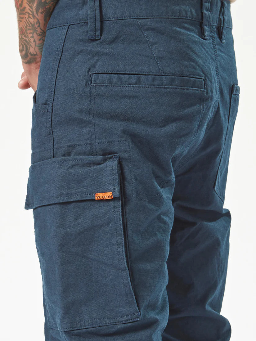 VOLCOM Caliper Mens Cuffed Work Pant - Navy