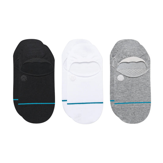 STANCE Icon 3pk No Show Socks - Black/White/Grey