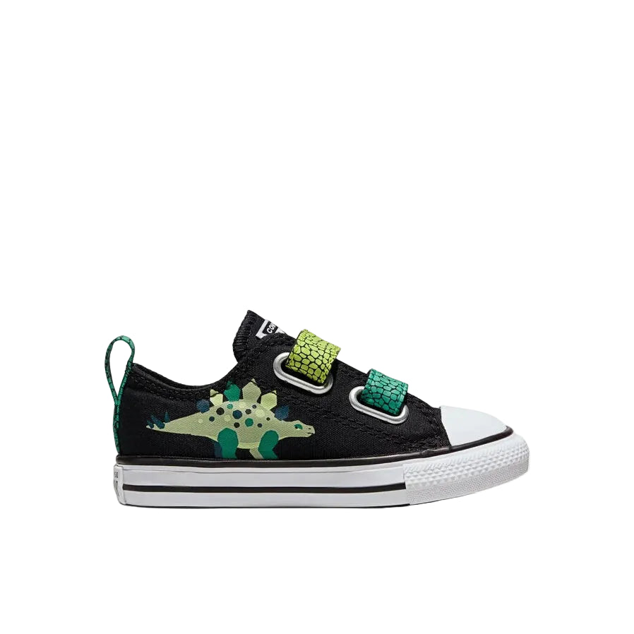 CONVERSE Chuck Taylor All Star Dinos Easy On Infant Low Shoe - Black/White/Neon Mantis