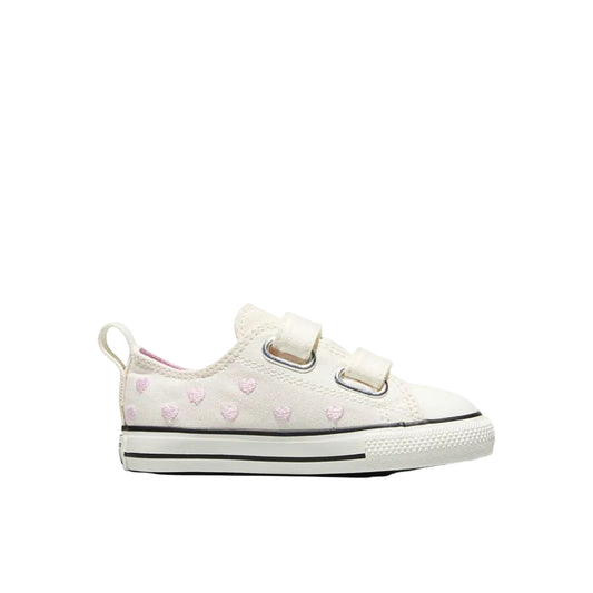 CONVERSE Chuck Taylor All Star Valentines 2V Infant Low Shoe - Vintage White/New Found Bloom