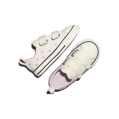 CONVERSE Chuck Taylor All Star Valentines 2V Infant Low Shoe - Vintage White/New Found Bloom