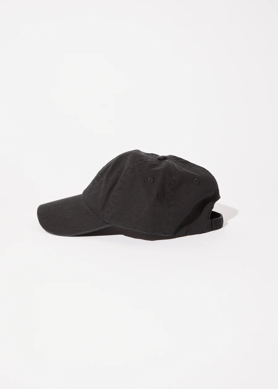 AFENDS Questions Recycled 6 Panel Strapback Cap - Washed Black