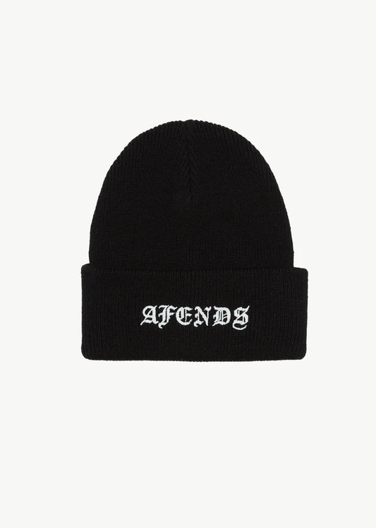 AFENDS Gothic Recycled Knit Beanie - Black