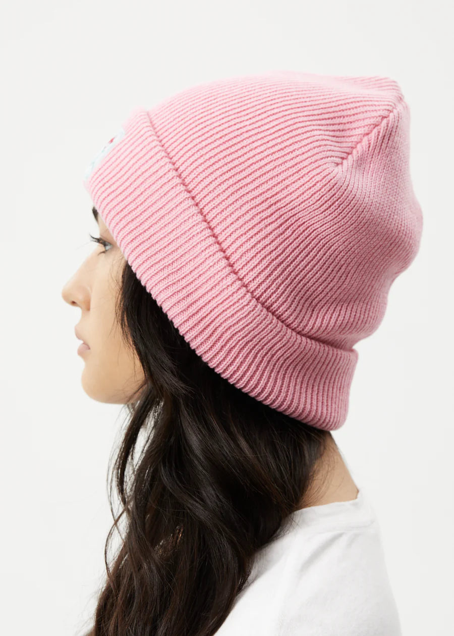 AFENDS Homely Recycled Knit Beanie - Pink