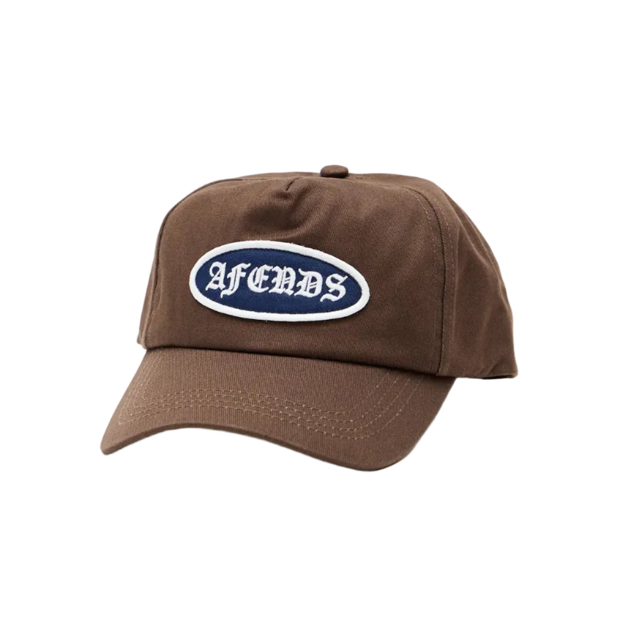 AFENDS Summit Recycled Five Panel Snapback Cap - Coffee